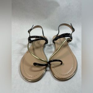 Extreme sandal black and gold size 9